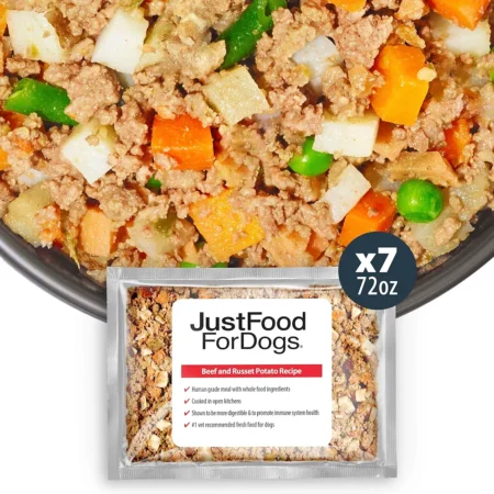 Frozen Fresh Dog Food, Complete Meal, Beef & Russet Potato Human Grade Dog Food (Pack of 4)