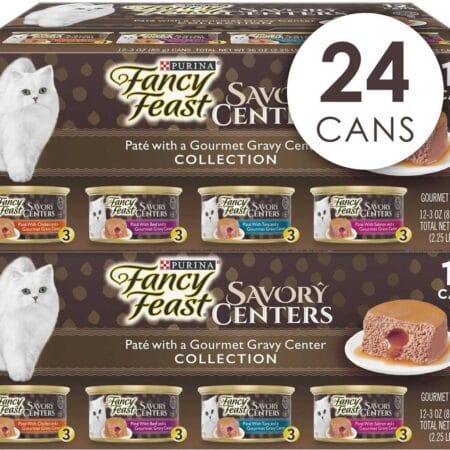 Fancy Feast Savory Centers Variety Pack Canned Cat Food, 3-oz, case of 24 (3 Packs)