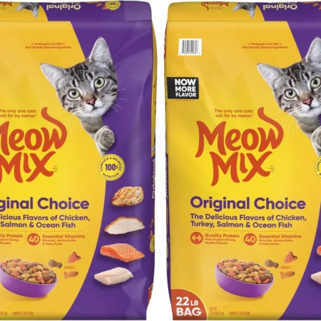 Meow Mix Original Choice Dry Cat Food, 4 Pack bundle