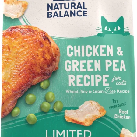 Natural Balance L.I.D. Limited Ingredient Diets Green Pea & Chicken Formula Grain-Free Dry Cat Food, 15-lb bag (2 Packs)